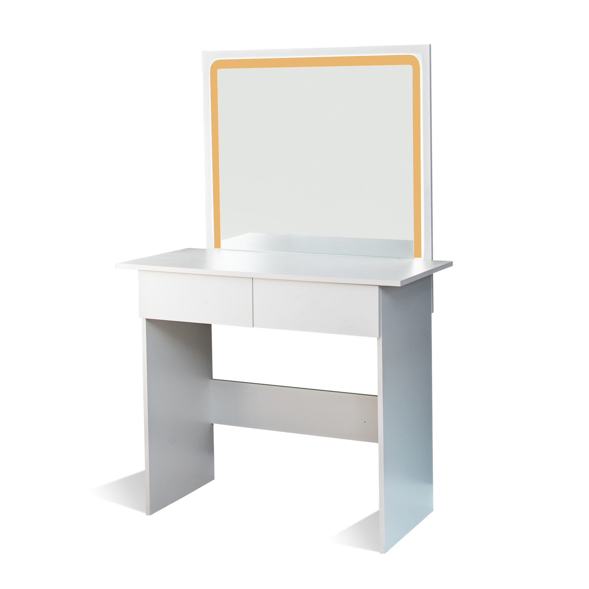 Toaletka kosmetyczna z lustrem LED ELDEN TK011 – biała 94 cm, 3 barwy — zdjęcie 9