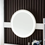 Toaletka kosmetyczna z dwoma lustrami LED ELDEN TK012 – biała 144 cm — zdjęcie 7