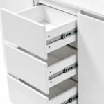 KOMODA BIAŁA 120 CM 3 SZUFLADY 2 DRZWI DO SALONU SYPIALNI — zdjęcie 5