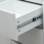 KOMODA BIAŁA 120 CM 3 SZUFLADY 2 DRZWI DO SALONU SYPIALNI — zdjęcie 6